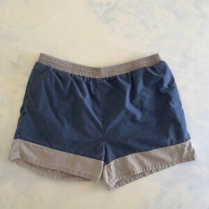 Sunset Highway Vintage Cotton Blue & Grey Shorts Swim Trunks